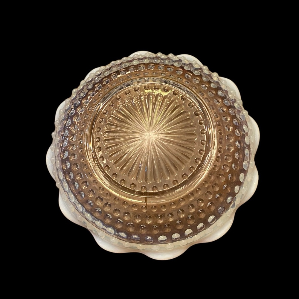Vintage Moonstone Hobnail Ruffle Edged Dish - Picture 3 of 3